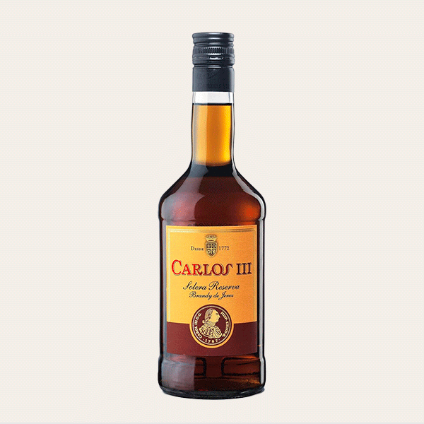Botella de brandy Carlos III Solera Reserva