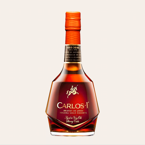 Botella de brandy Carlos I Solera Gran Reserva