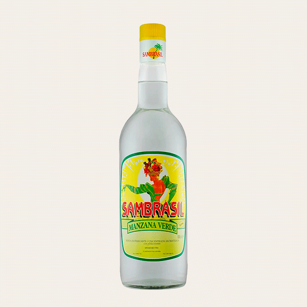 Licor SamBrasil Manzana Verde en botella