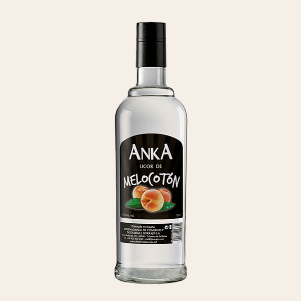 Botella de licor de melocotón Anka
