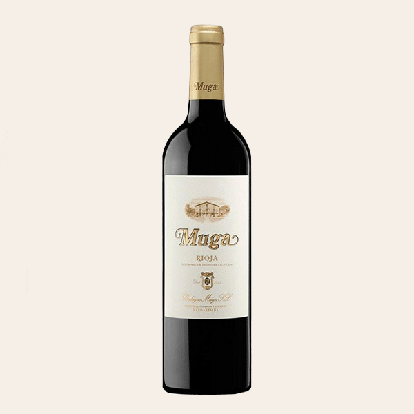 Botella de vino Muga Crianza Rioja