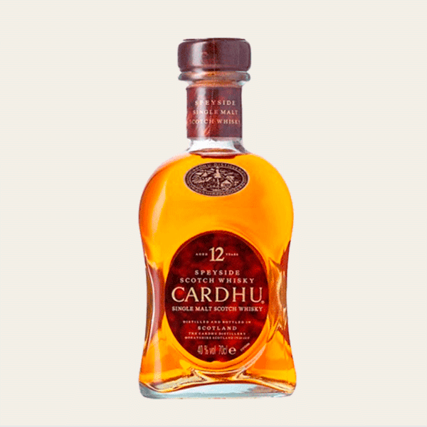 Botella de whisky Cardhu 12 años