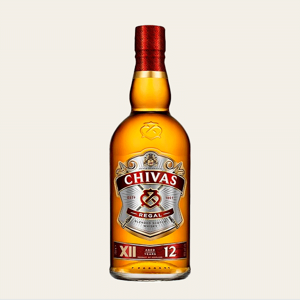 Botella de whisky Chivas Regal 12 años