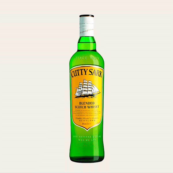 Botella de whisky Cutty Sark Blended Scotch