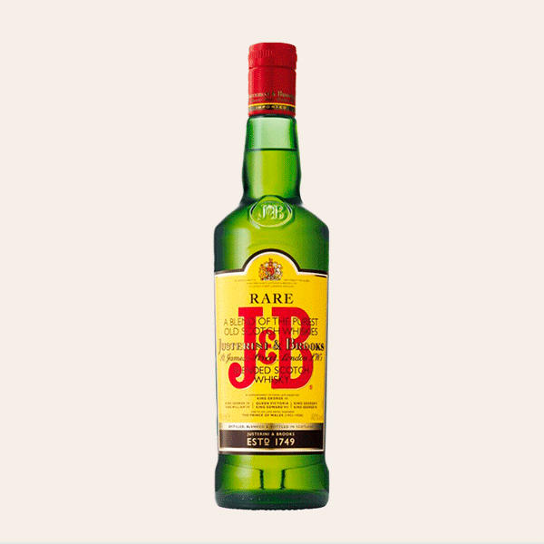 Botella de whisky J&B Rare