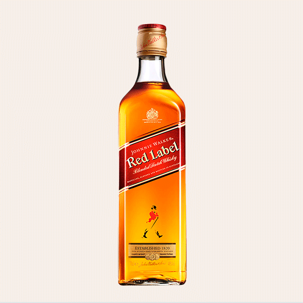 Botella de whisky Johnnie Walker Red Label