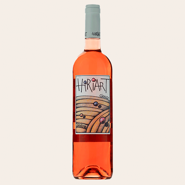 Botella de vino rosado Hiriart Lágrima