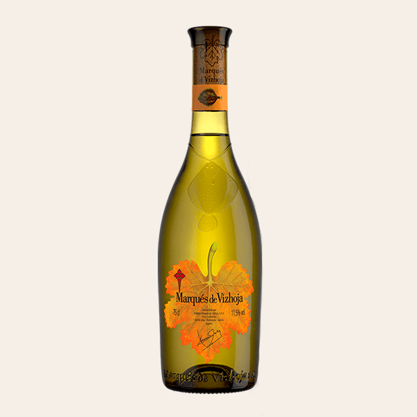 Botella de vino blanco Marqués de Vizhoja