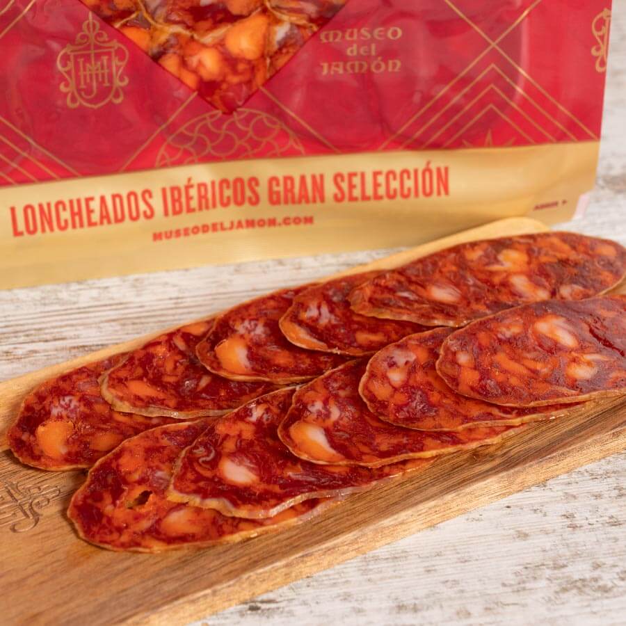 Chorizo ibérico de bellota loncheado del Museo del Jamón